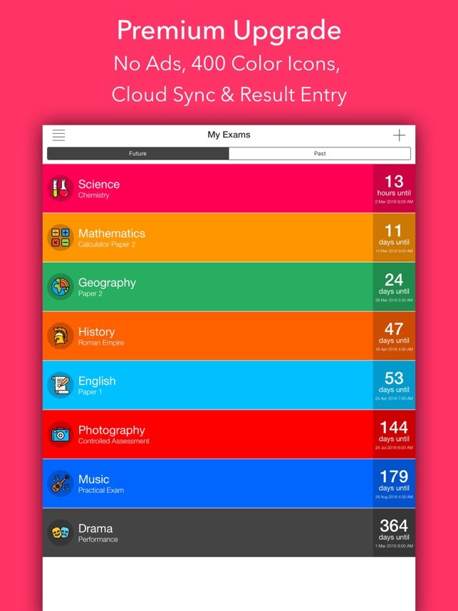 Forest 專注森林已過時?6款學生必有人氣學習/生產力App 7 Exam Countdown Lite App